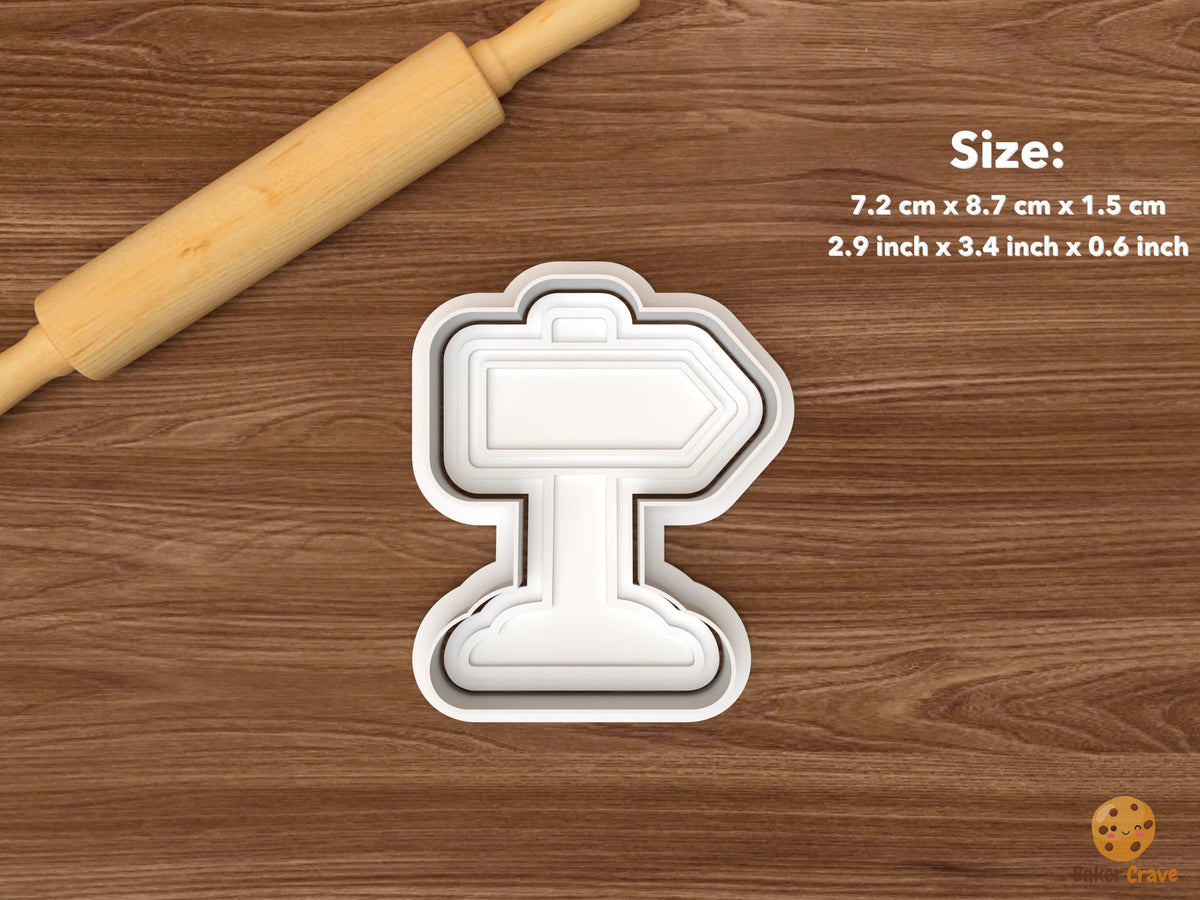Cross Country Team Cookie Cutter Set - single course direction sign