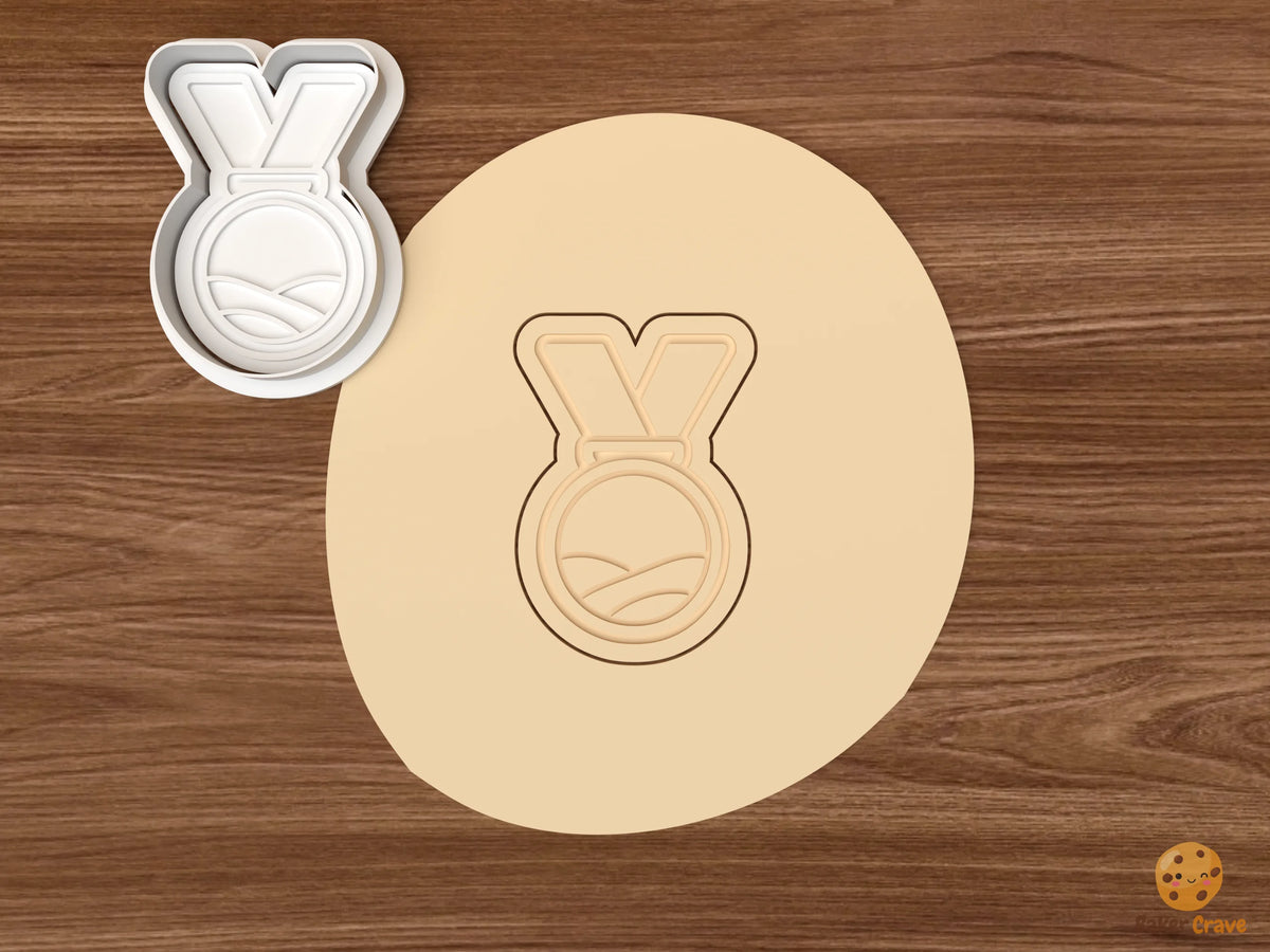 Cross Country Team Cookie Cutter Set - dough race medal