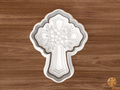 Cross with Flowers Cookie Cutter STL File - cross1