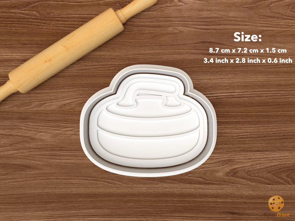 Curling Sport Cookie Cutter Set STL File - single curling stone