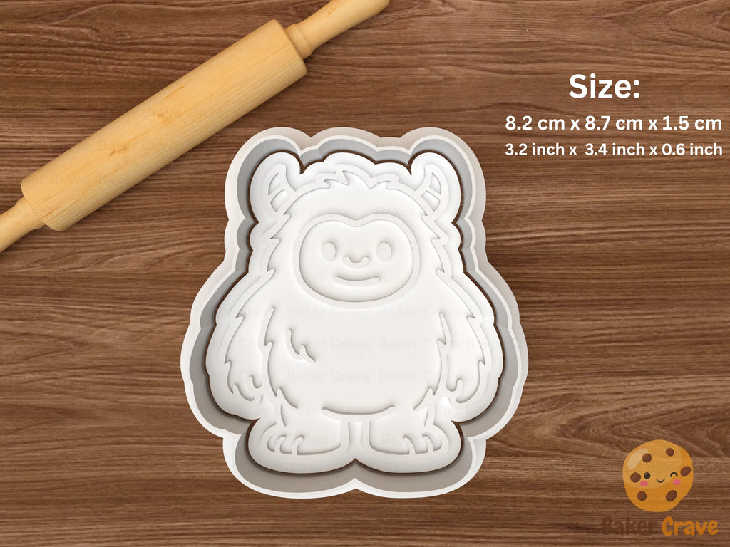 Cute Chunky Yeti Cookie Cutter Set STL File - yeti3fix