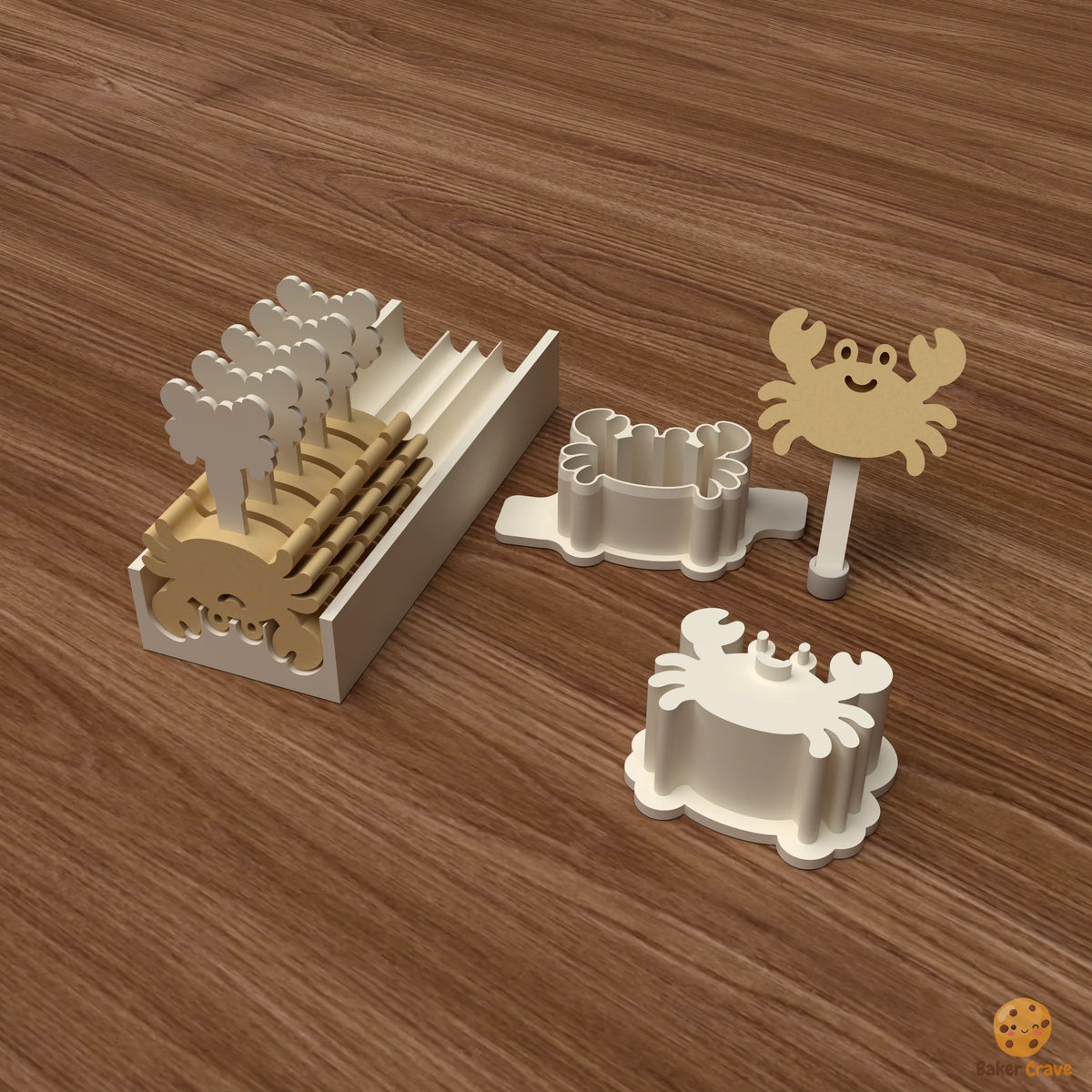 Cute Crab Cake Pop Mold STL File
