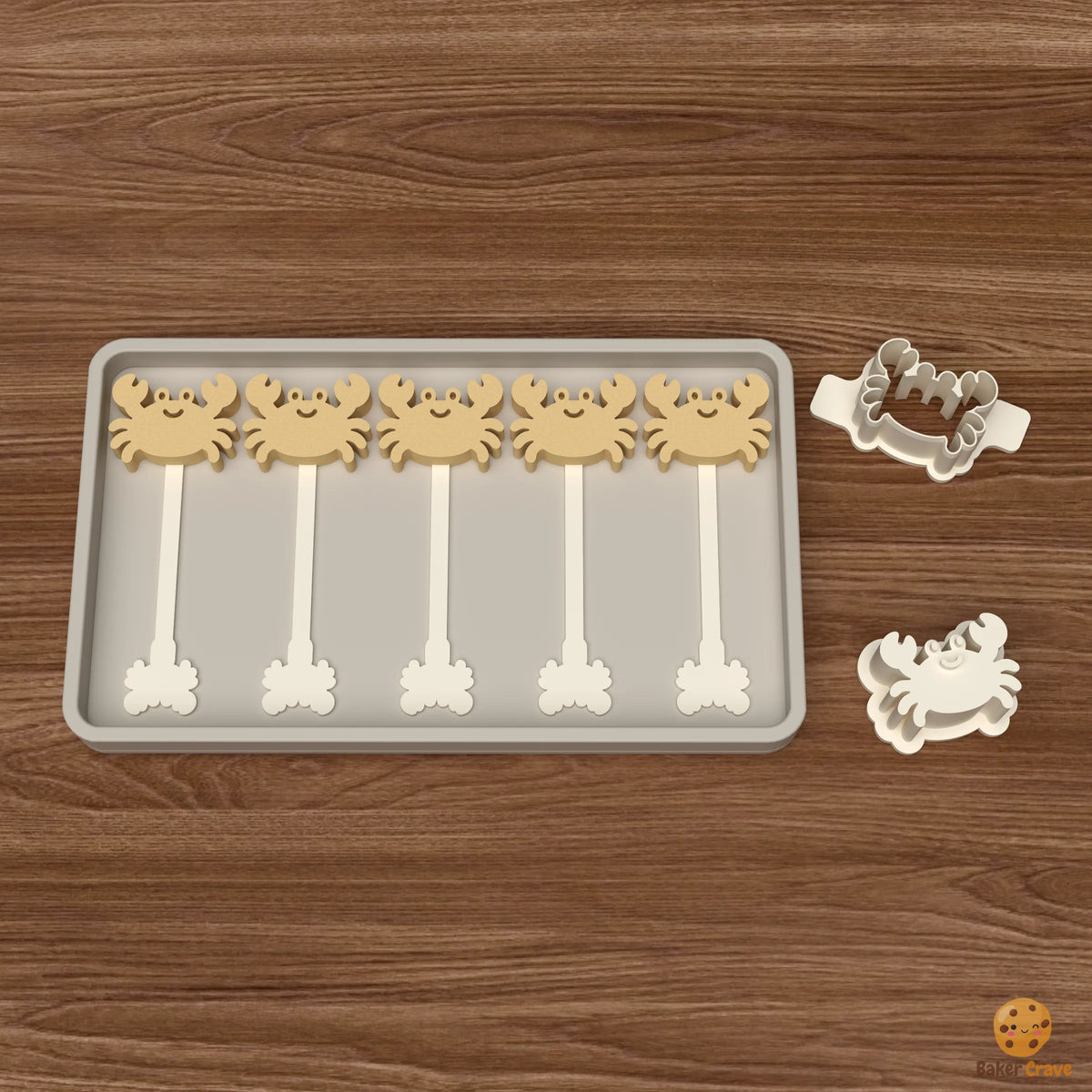Cute Crab Cake Pop Mold STL File