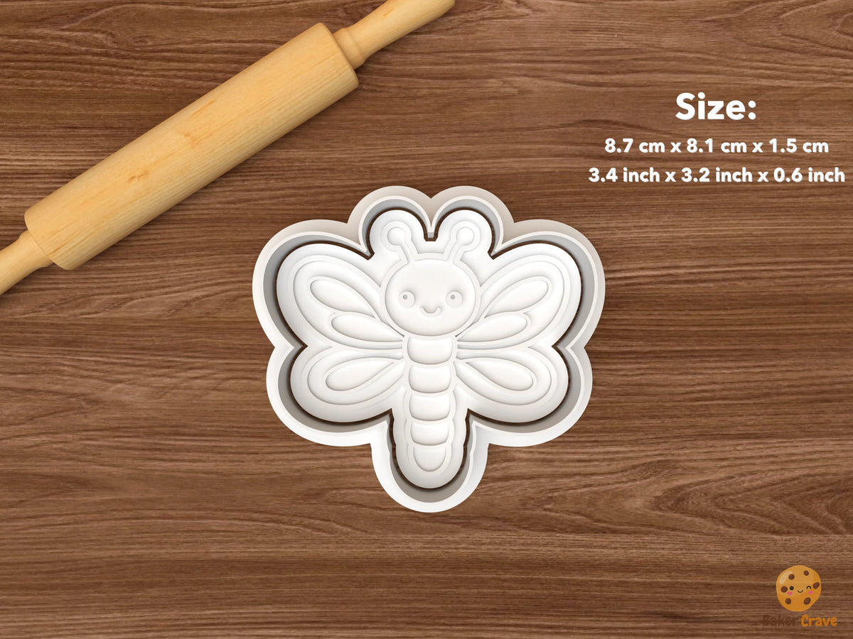 Cute Garden Bugs Cookie Cutter Set - single dragonfly