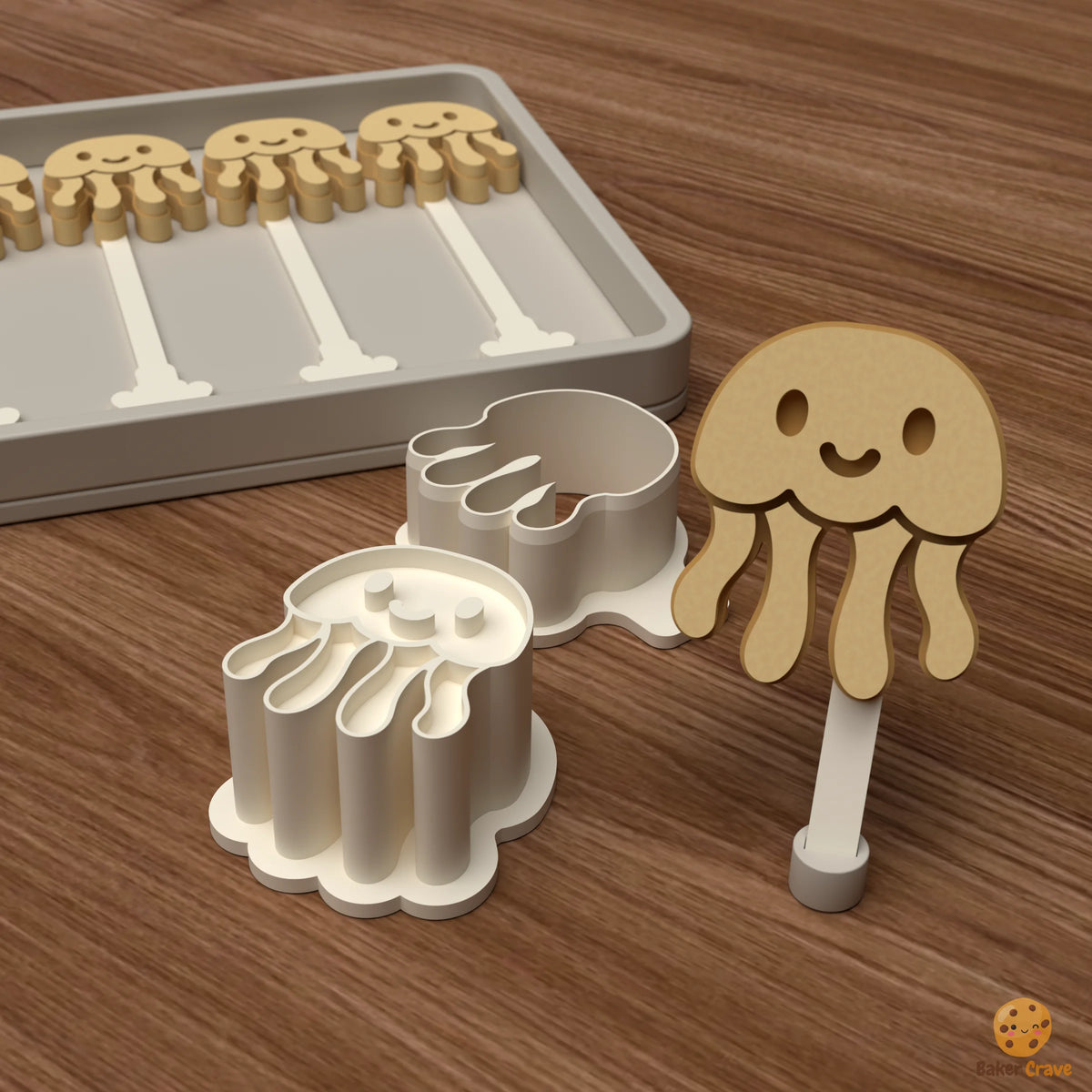 Cute Jellyfish Cake Pop Mold STL File
