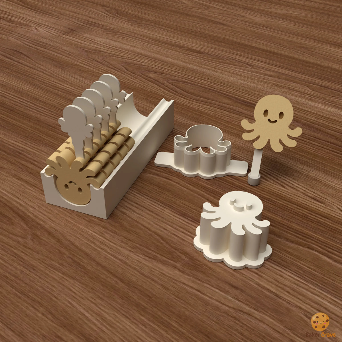 Cute Octopus Cake Pop Mold STL File