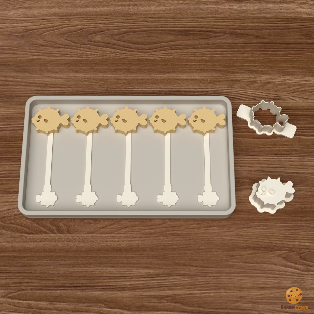Cute Pufferfish Cake Pop Mold STL File