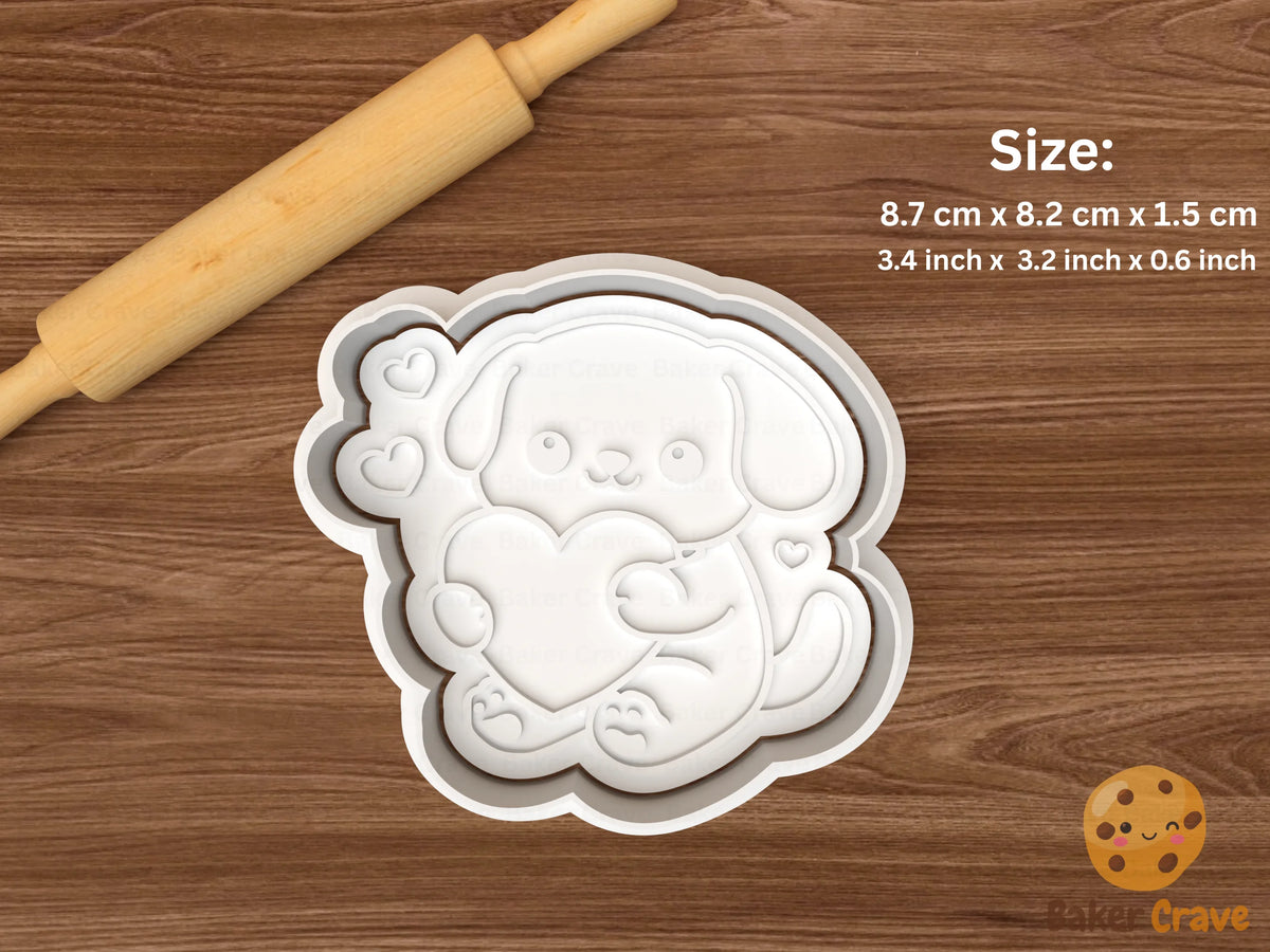 Cute Valentine Characters Cookie Cutter Set STL File - cutevalentine3
