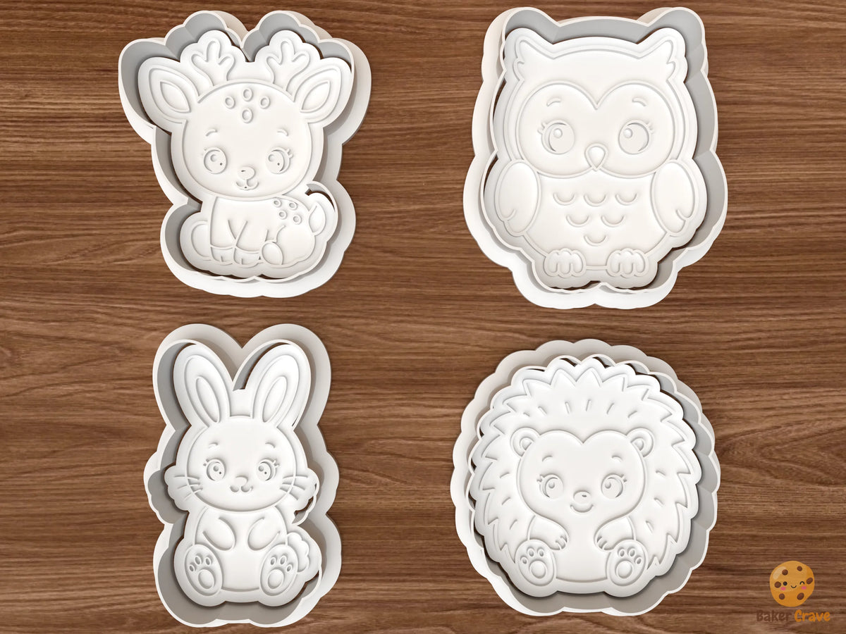 Cute Woodland Baby Animals Cookie Cutter Set - 01 set main
