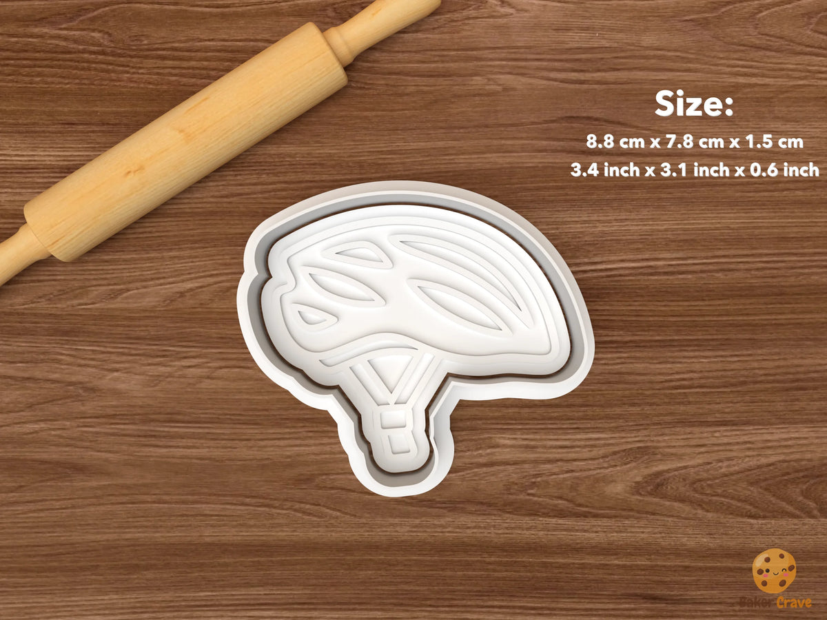 Cycling Cookie Cutter Set STL File - single helmet