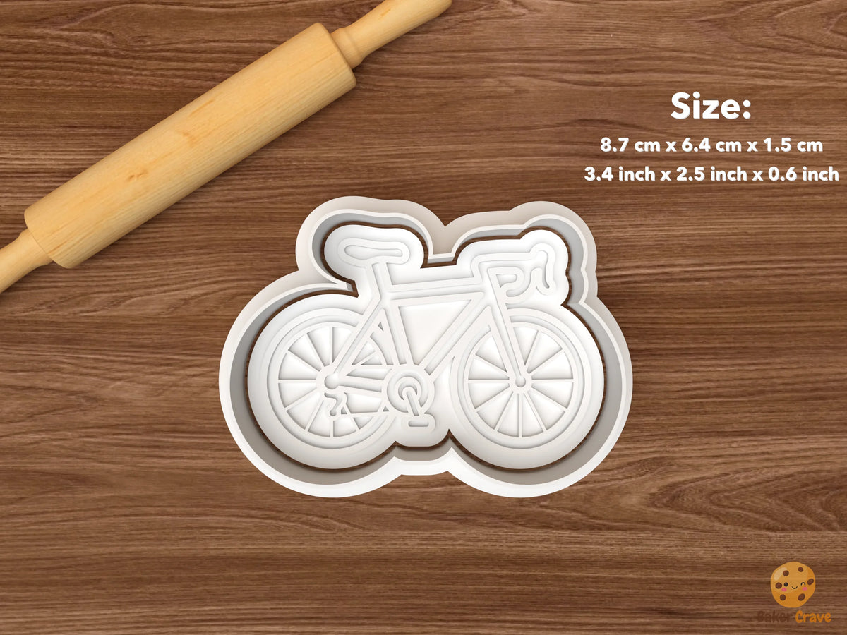 Cycling Cookie Cutter Set STL File - single bicycle