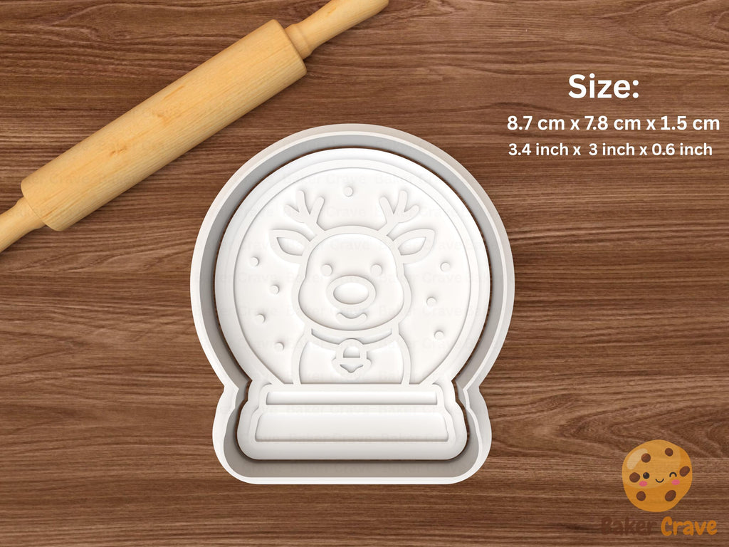 Christmas Snow Globes Cookie Cutter Set STL File