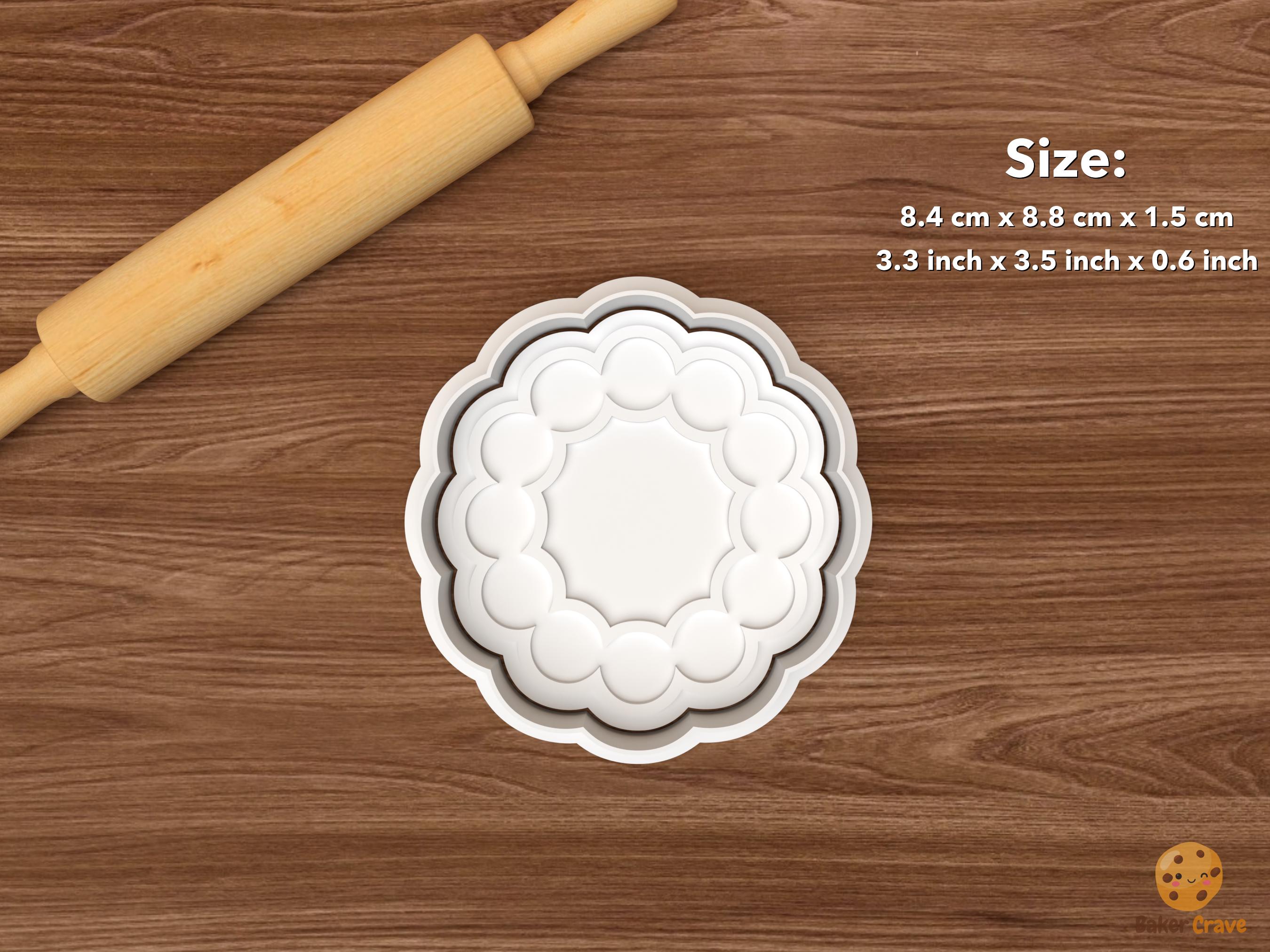 Round Cookie Frame Cookie Cutter Set STL File
