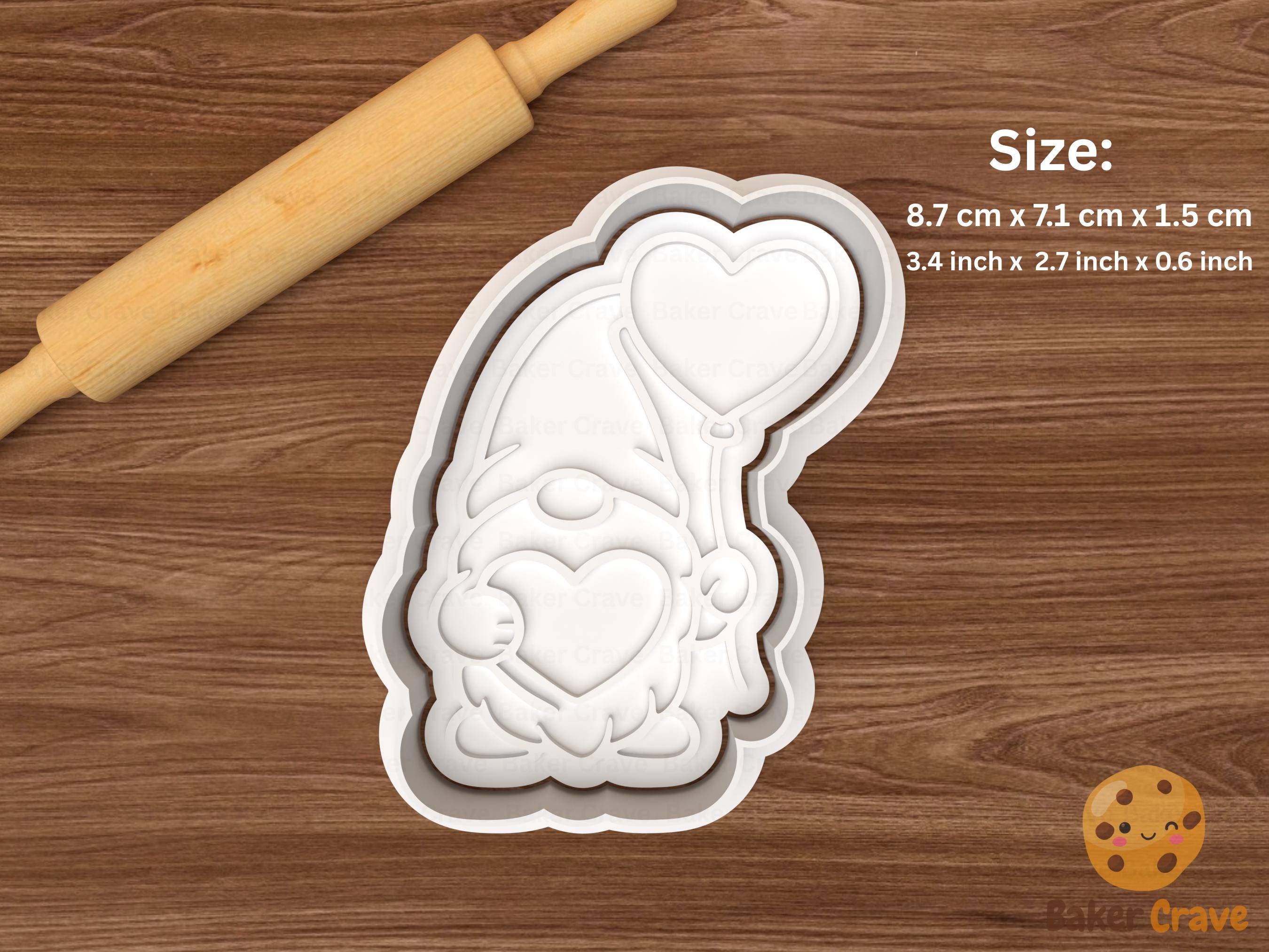 Valentine Gnome Cookie Cutter Set STL File