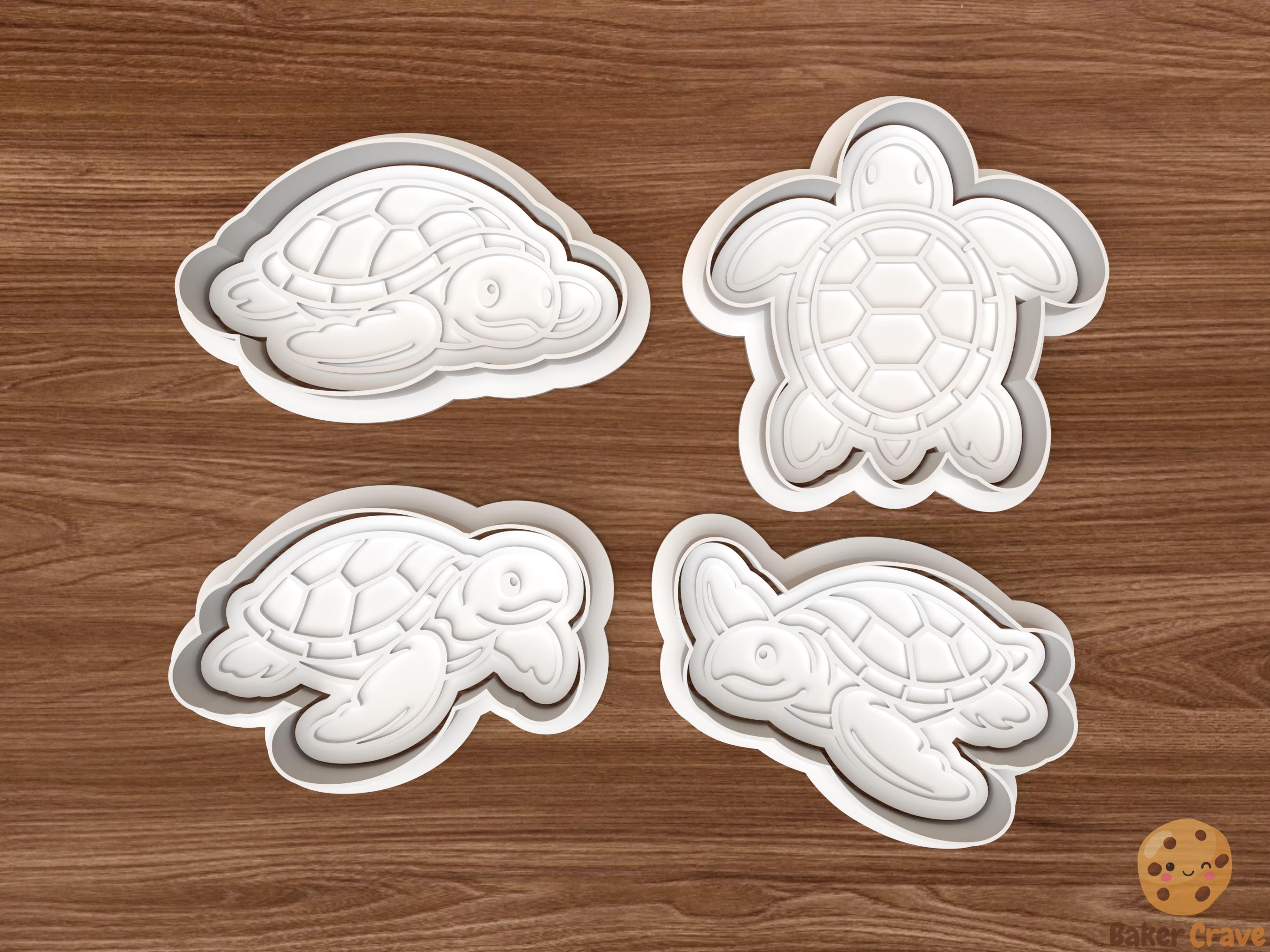 Sea Turtle Cookie Cutter Set STL File