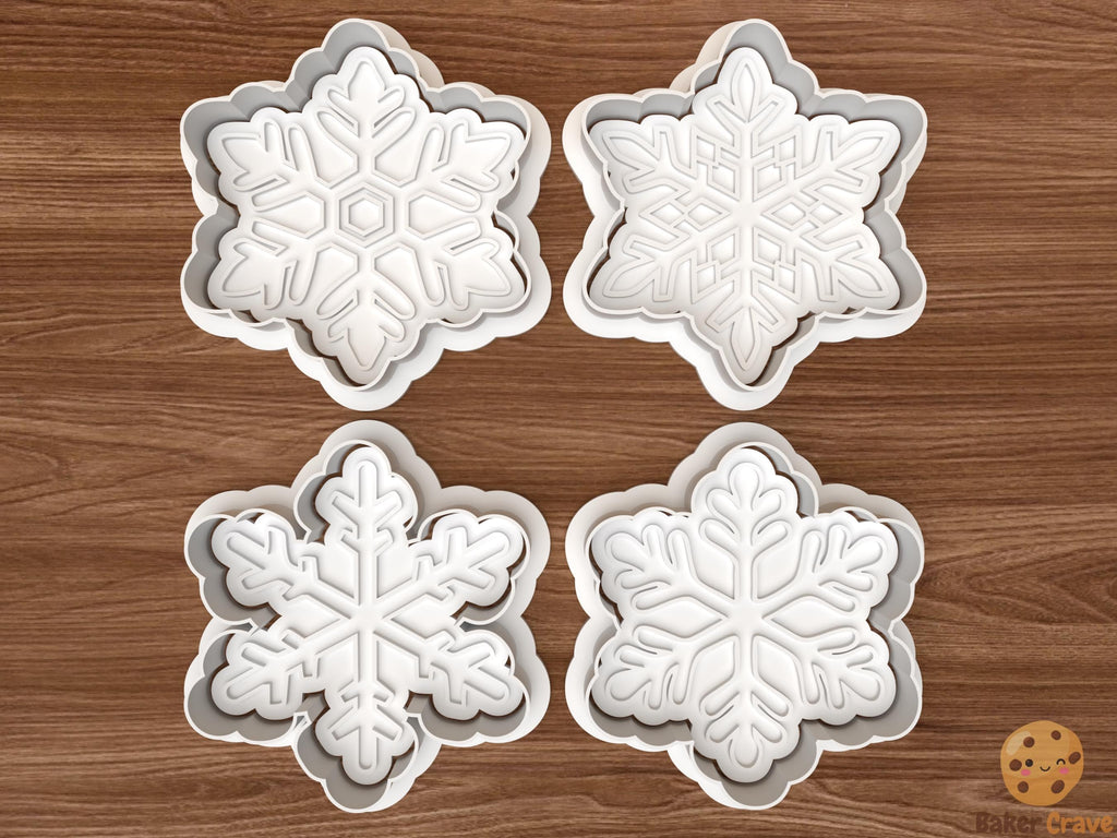 Snowflake Cookie Cutter Set STL File