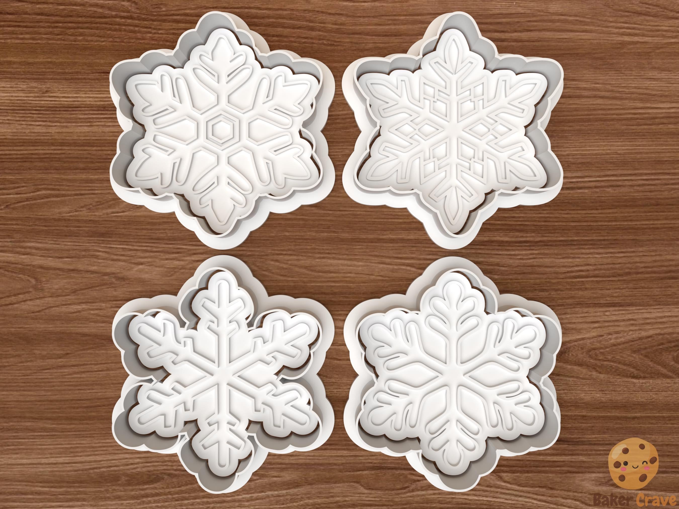 Snowflake Cookie Cutter Set STL File