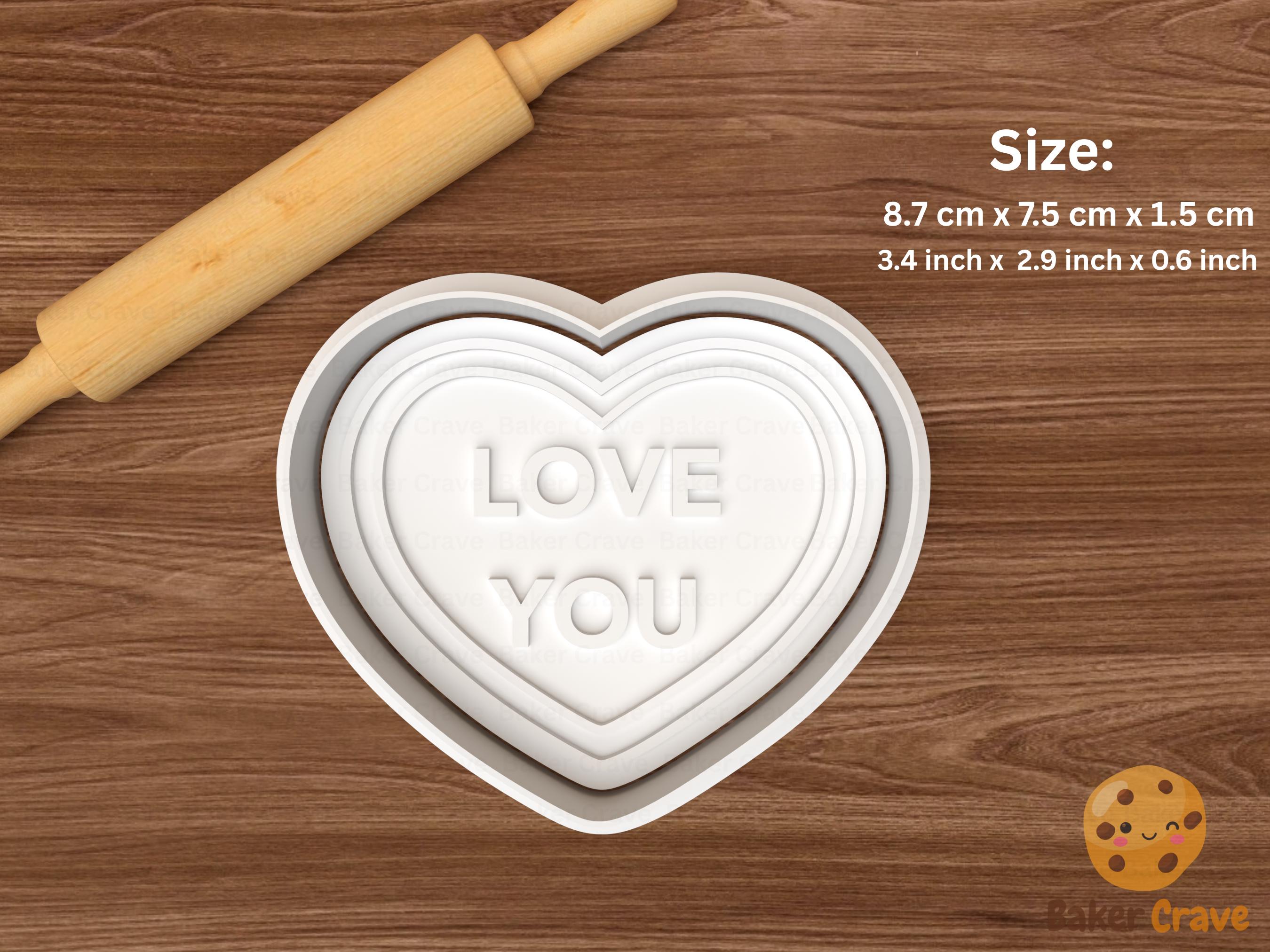 Valentines Conversation Hearts Cookie Cutter Set STL File