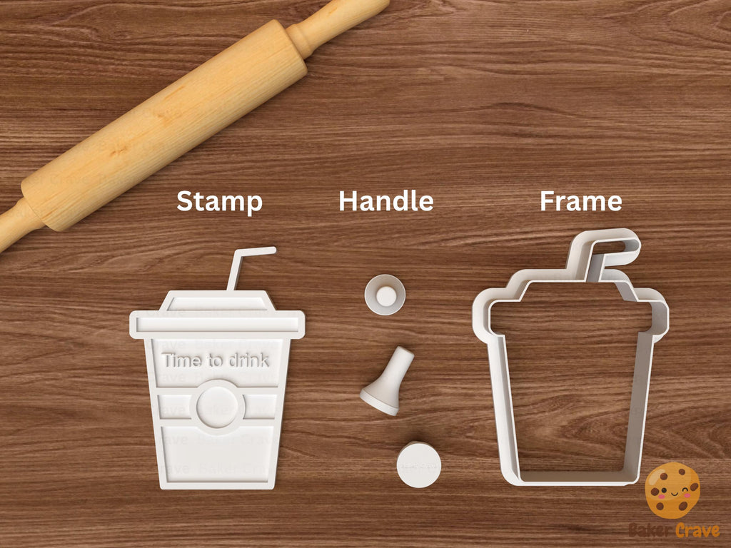 Drink Cup with Straw Cookie Cutter STL File