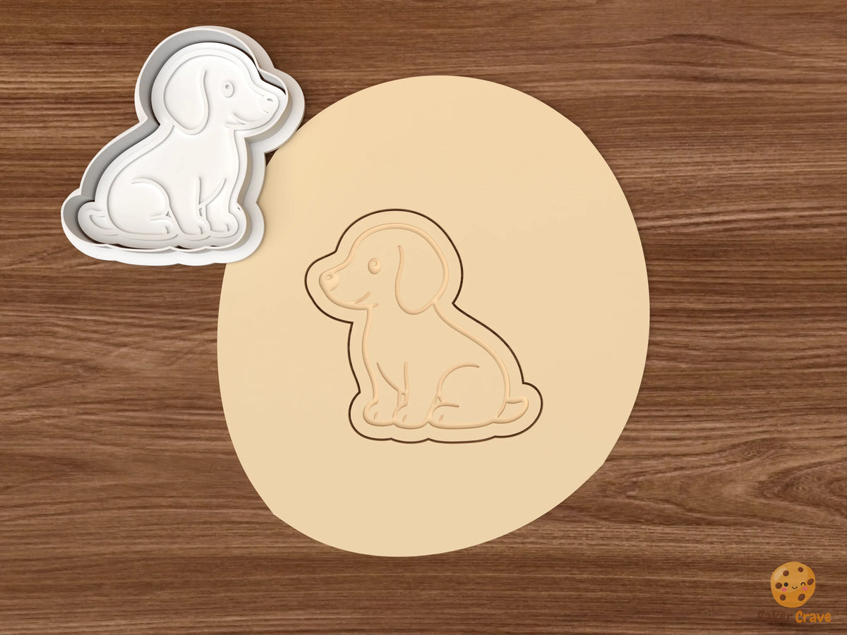 Dachshund Dog Cookie Cutter Set - dough sitting dachshund dog