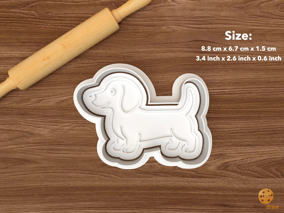 Dachshund Dog Cookie Cutter Set - single standing dachshund dog
