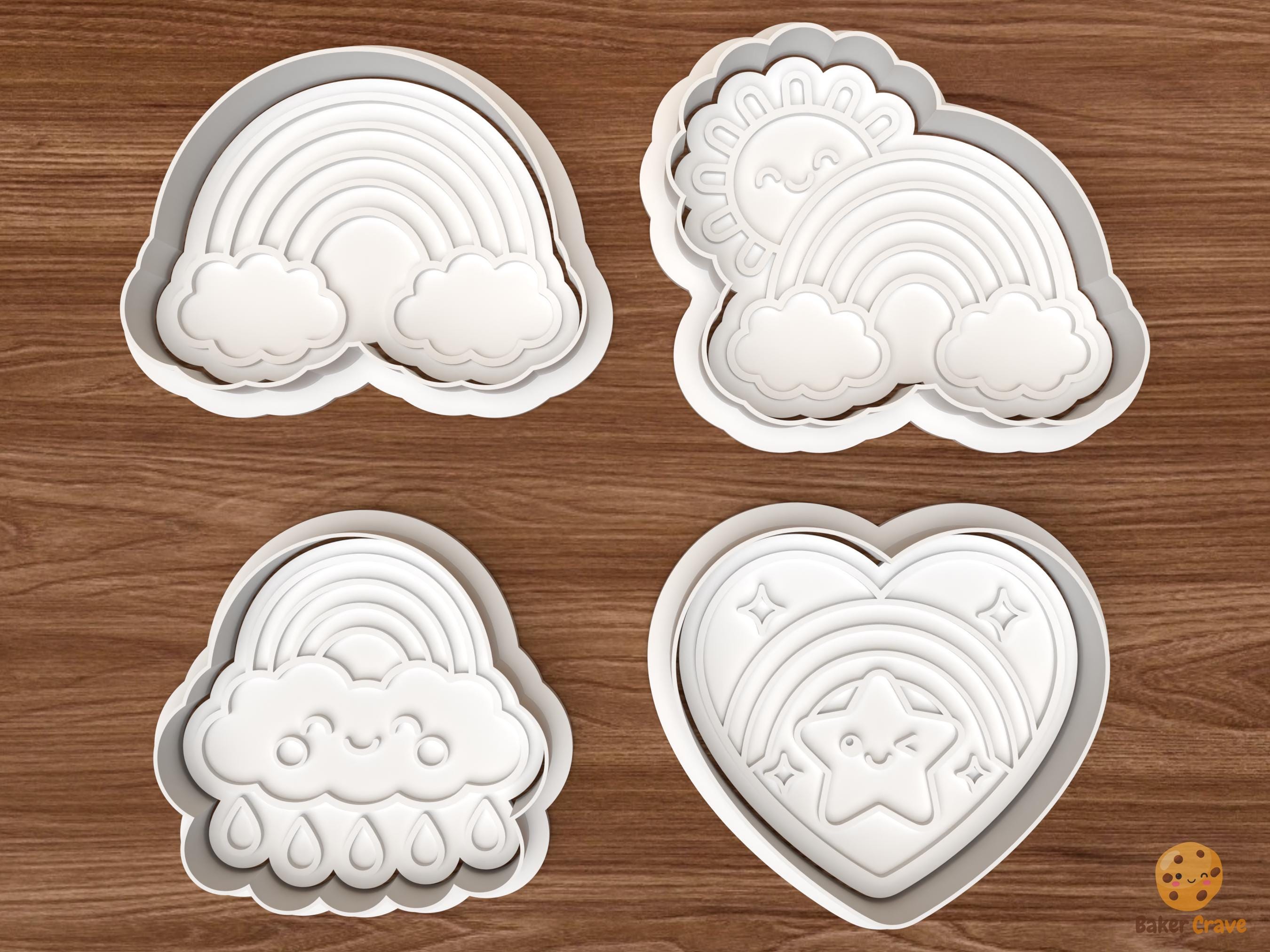 Kawaii Rainbow Cookie Cutter Set STL File