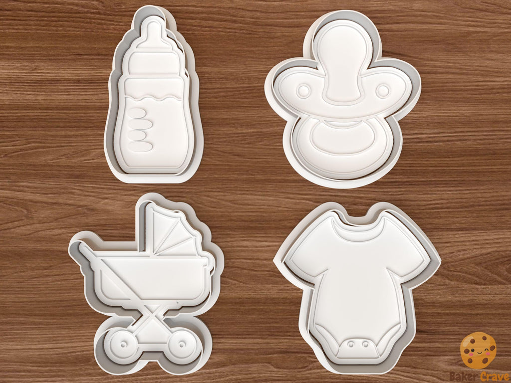 Baby Shower Cookie Cutter Set STL File