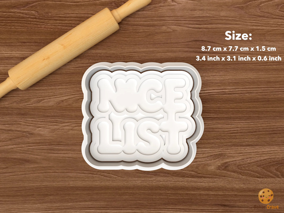 Dear Santa Christmas Words Cookie Cutter Set STL File