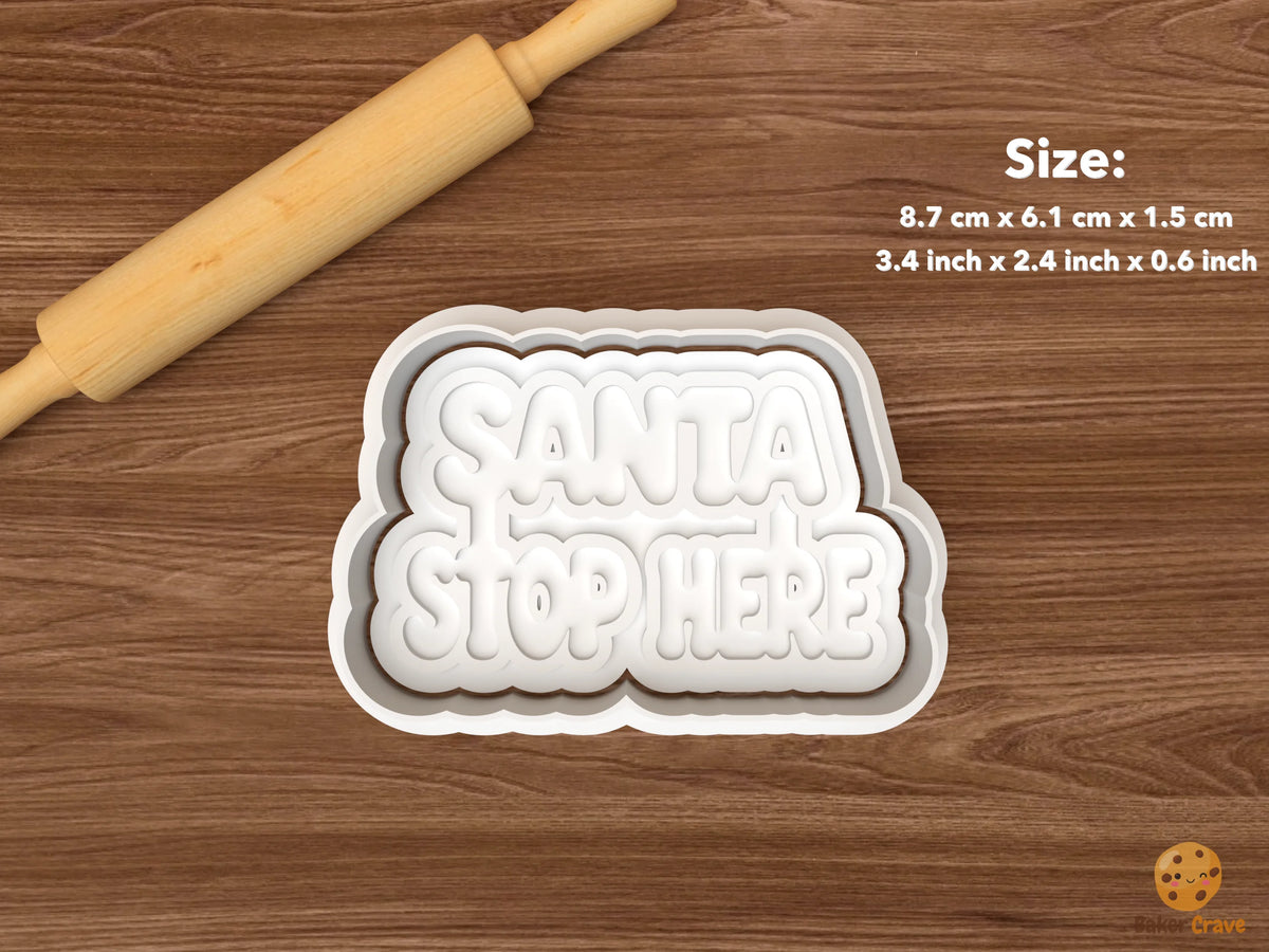 Dear Santa Christmas Words Cookie Cutter Set STL File