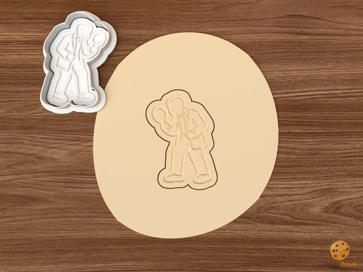 Detective Cookie Cutter Set STL File - dough magnifying glass detective