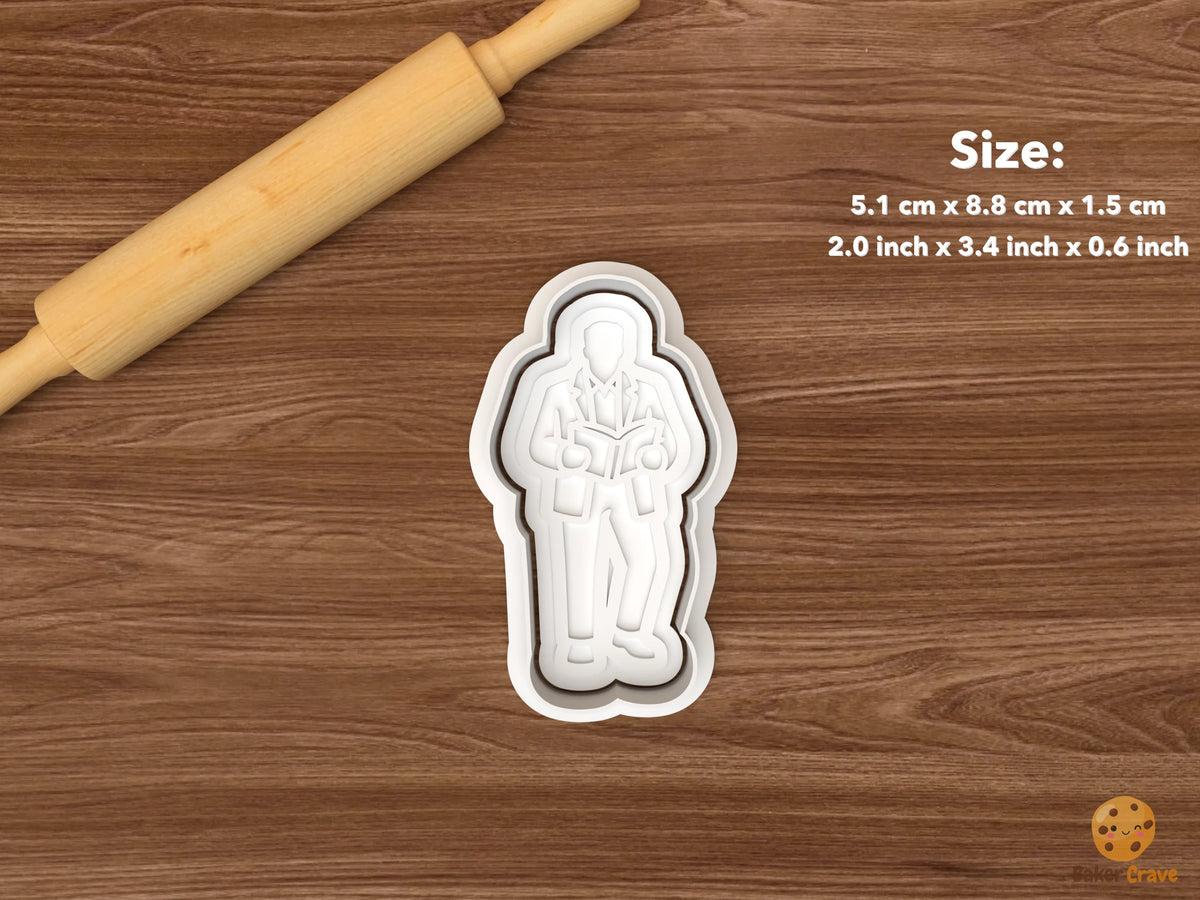 Detective Cookie Cutter Set STL File - single reading detective