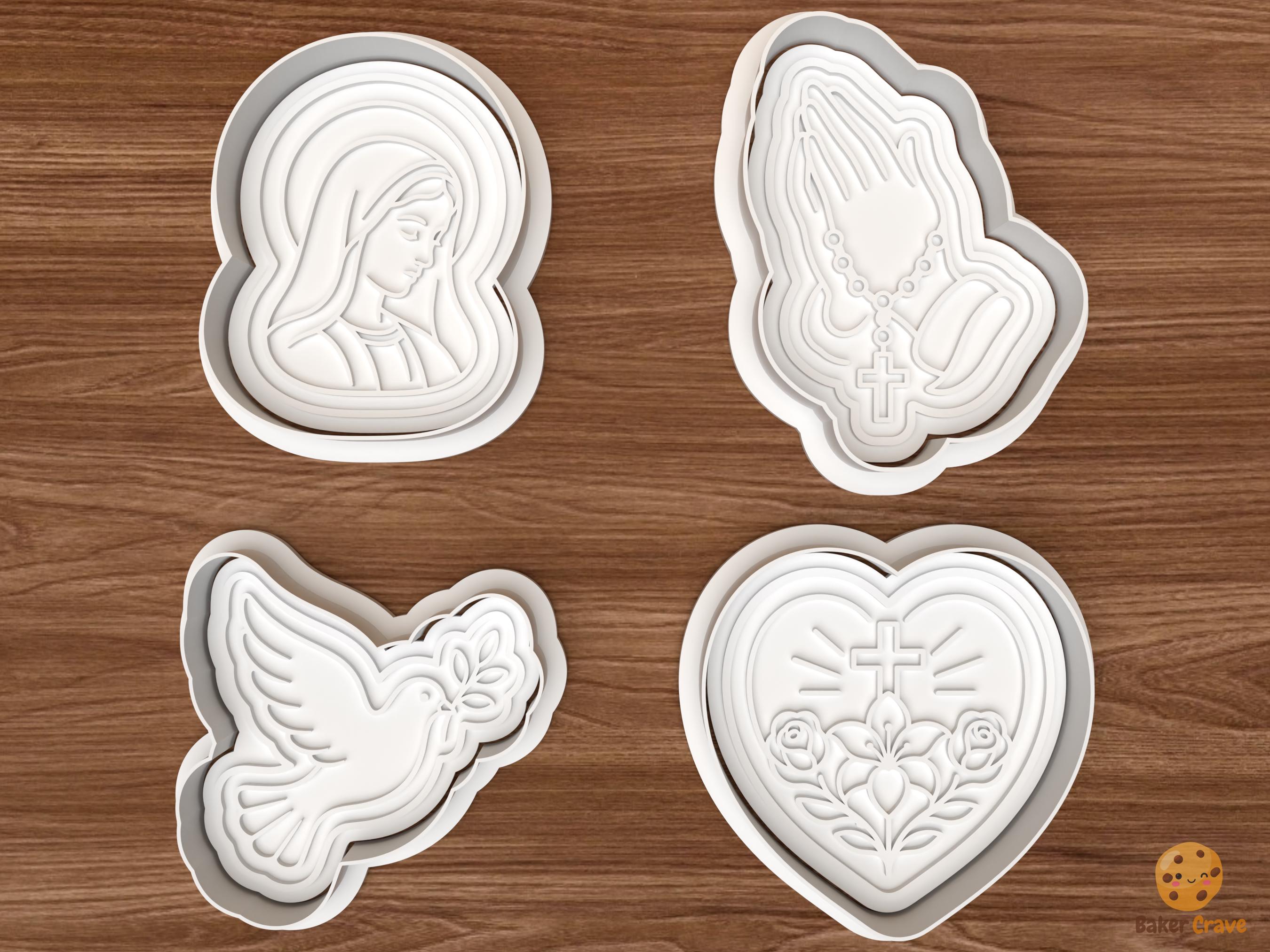 Holy Mary Religious Cookie Cutter Set STL File