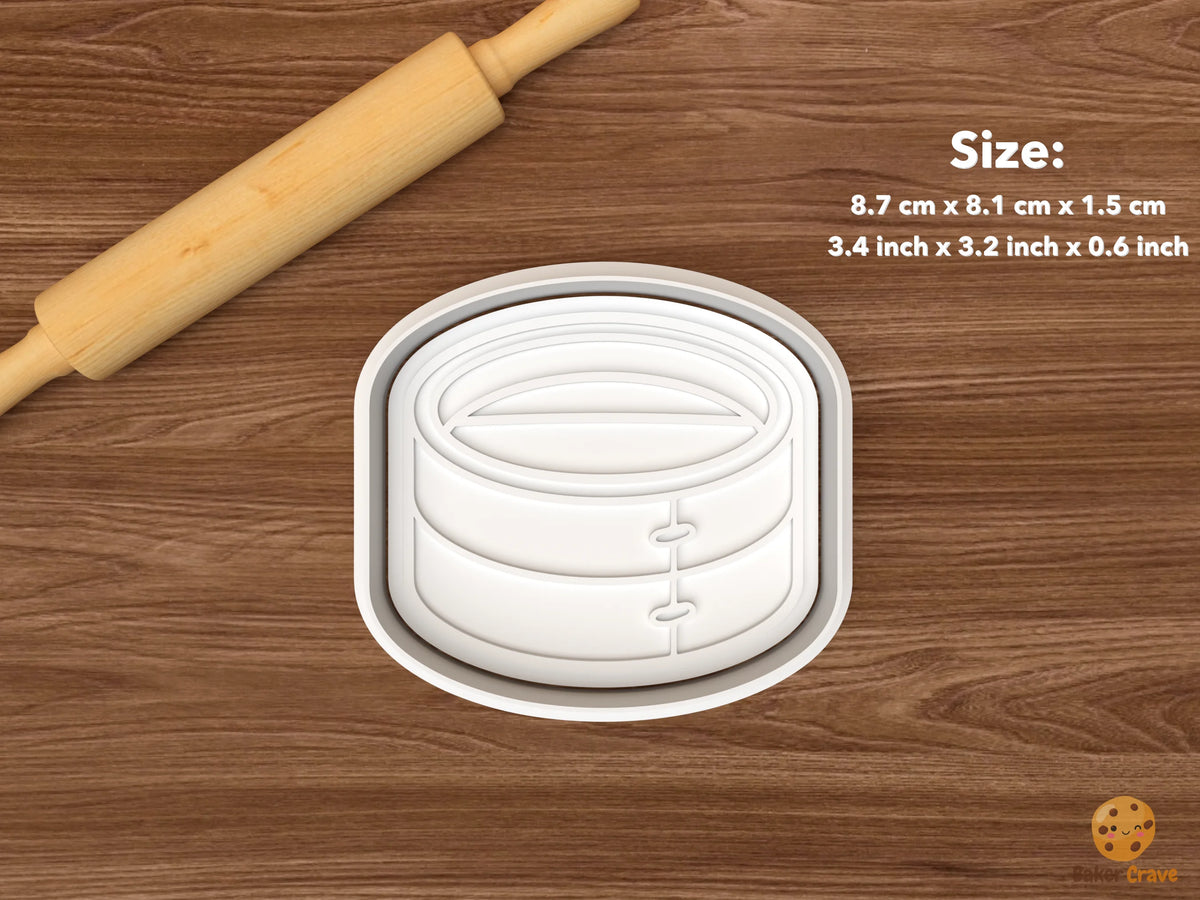Dim Sum Brunch Cookie Cutter Set - single bamboo steamer