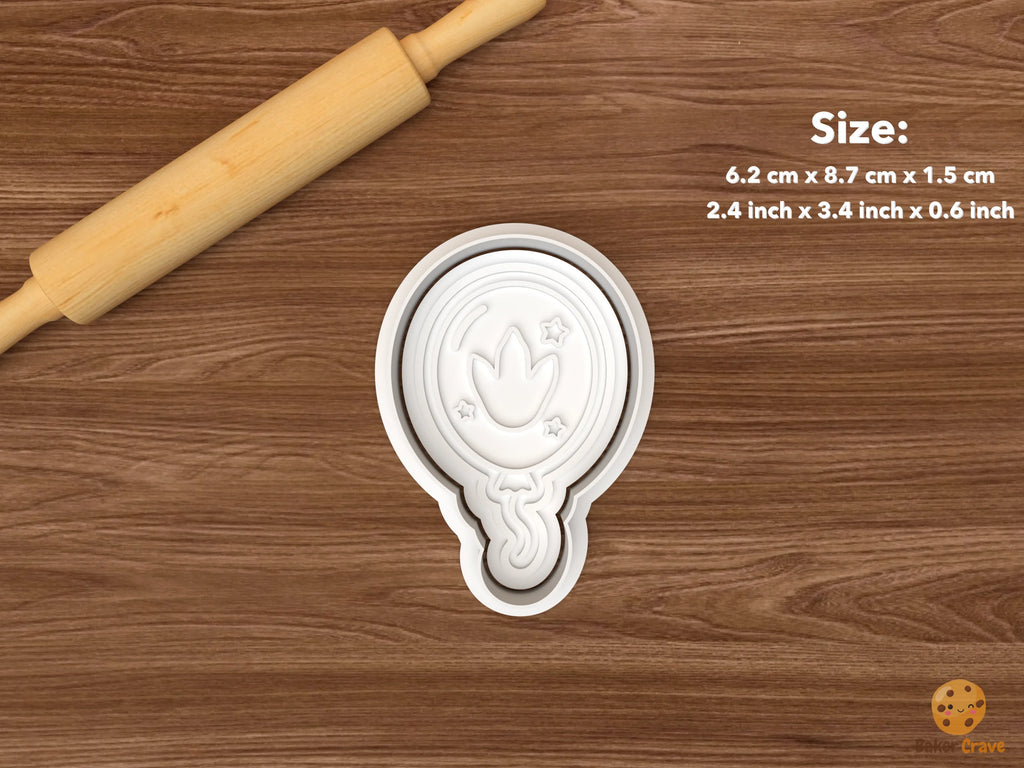 Dinosaur Birthday Cookie Cutter Set STL File - single dino footprint balloon