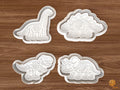 Dinosaur Fossil Cookie Cutter Set STL File - 01 set main