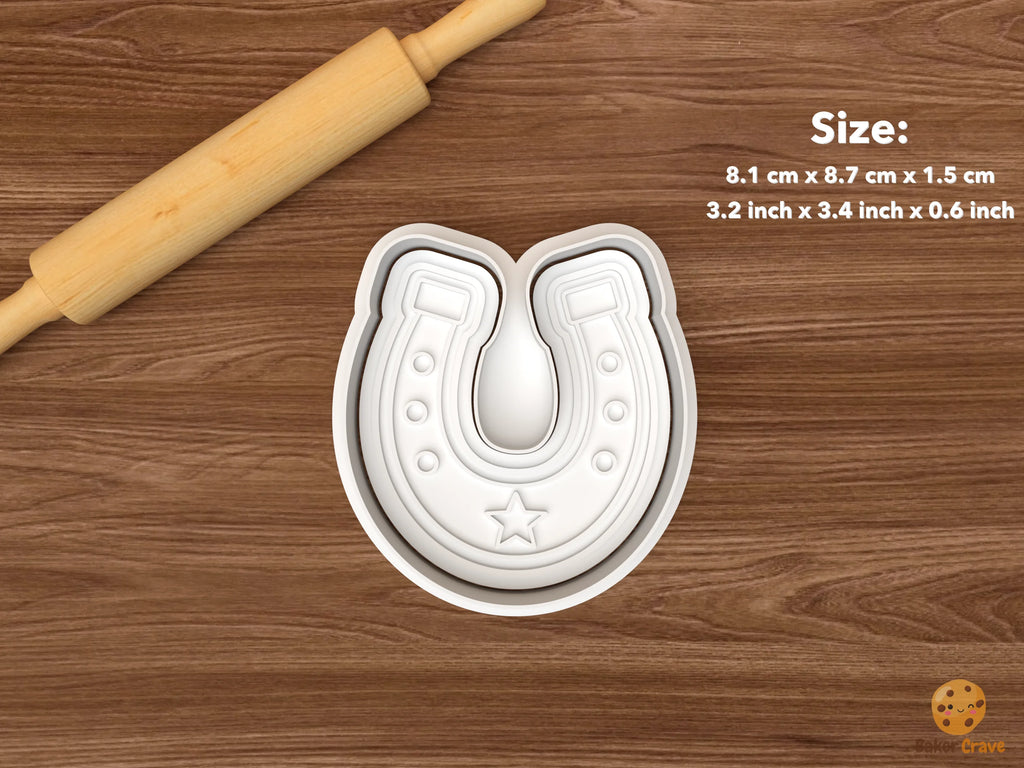 Disco Cowgirl Cookie Cutter Set STL File - single horseshoe charm