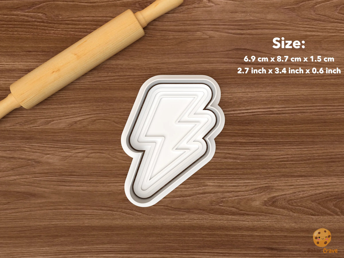 Disco Party Cookie Cutter Set - single lightning bolt