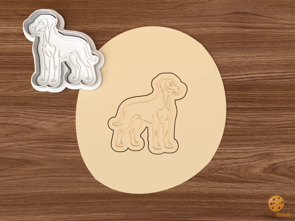 Doberman Dog Cookie Cutter Set STL File - dough standing doberman dog
