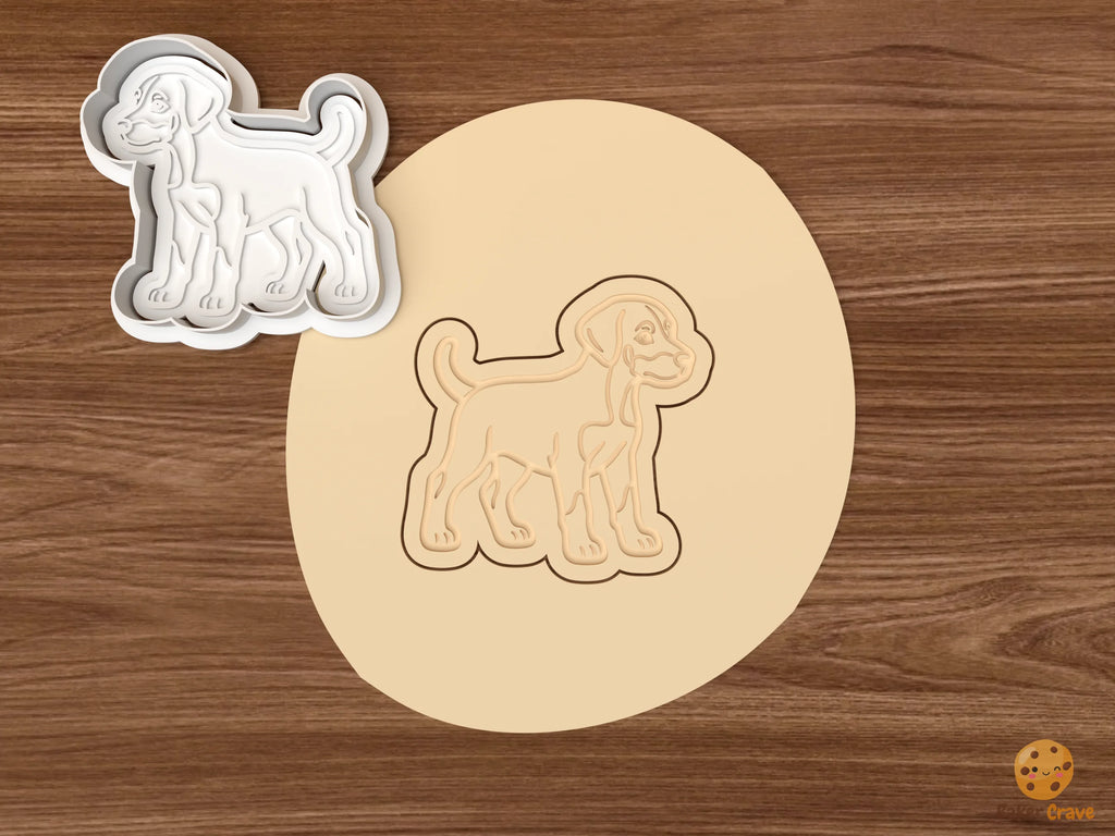 Doberman Dog Cookie Cutter Set STL File - dough side profile doberman dog
