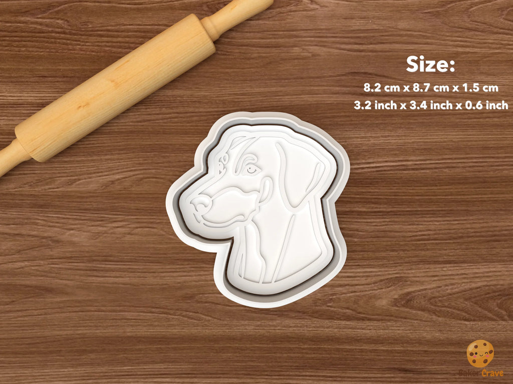 Doberman Dog Cookie Cutter Set STL File - single doberman dog head
