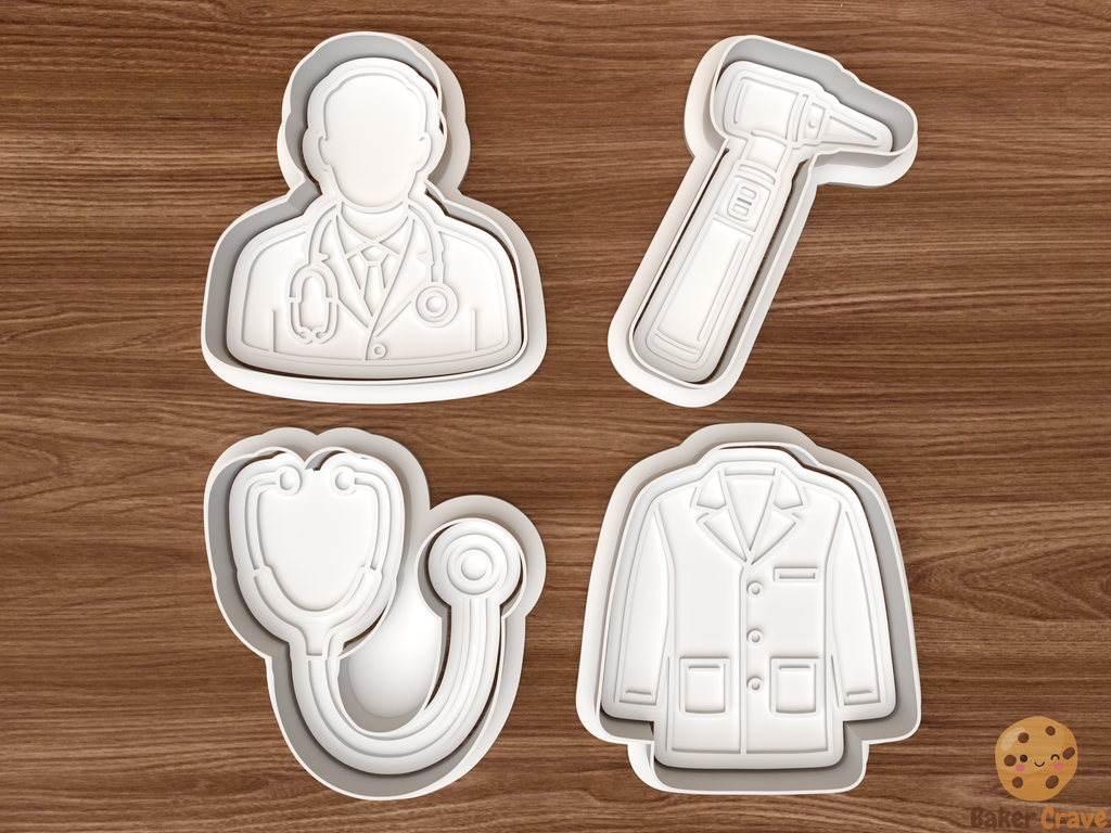 Doctor Cookie Cutter Set STL File - doctor1
