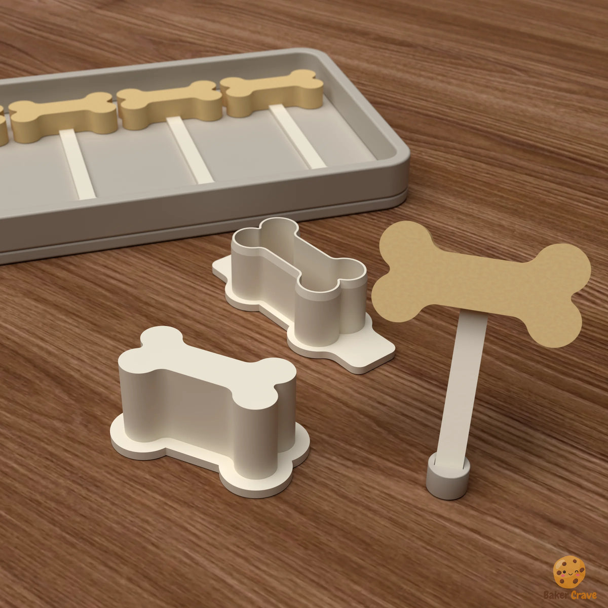 Dog Bone Cake Pop Mold STL File