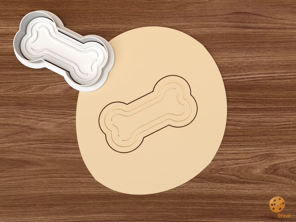Dog Treat Bone Sizes Cookie Cutter Set STL File