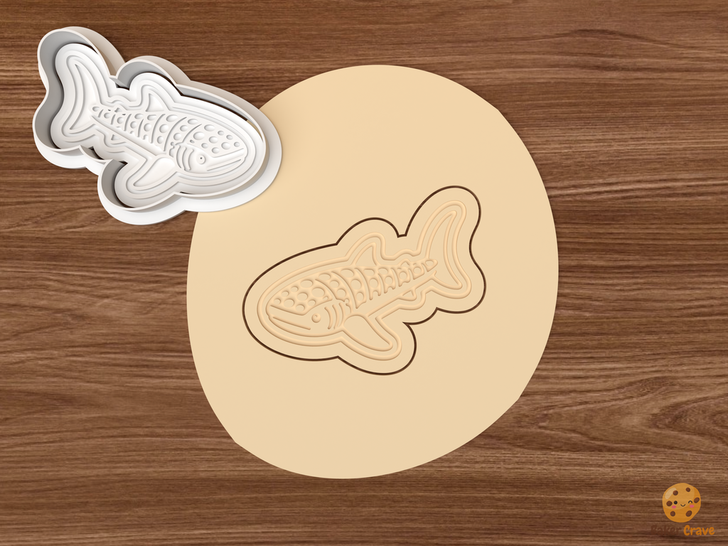 Whale Shark Cookie Cutter Set STL File - dough angled swimming whale shark