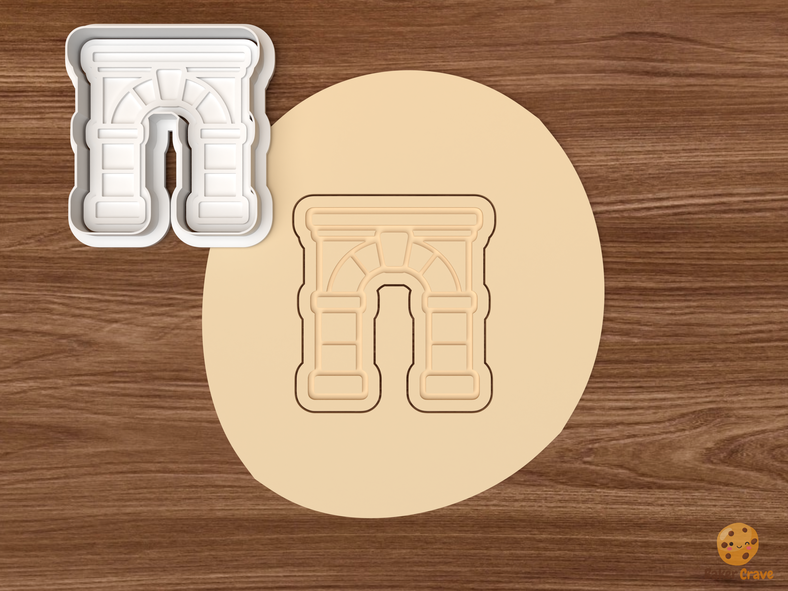 Architecture Icons Cookie Cutter Set STL File - dough archway