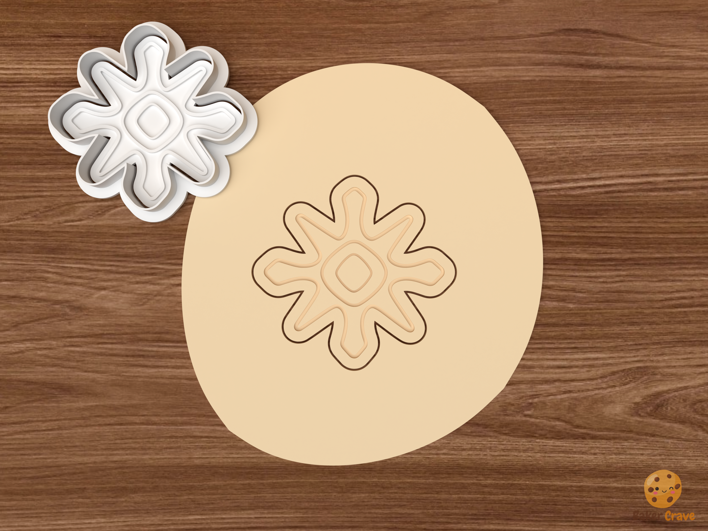 Atomic Kitsch Christmas Cookie Cutter Set STL File - dough atomic starburst