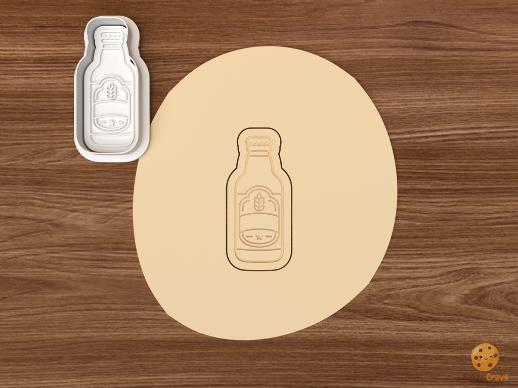 Beer & Cheers Dad Cookie Cutter Set STL File - dough beer bottle