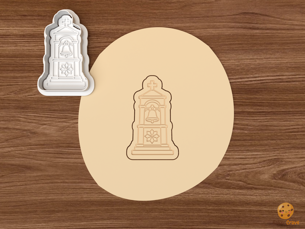 Simbang Gabi Christmas Cookie Cutter Set STL File - dough bell tower