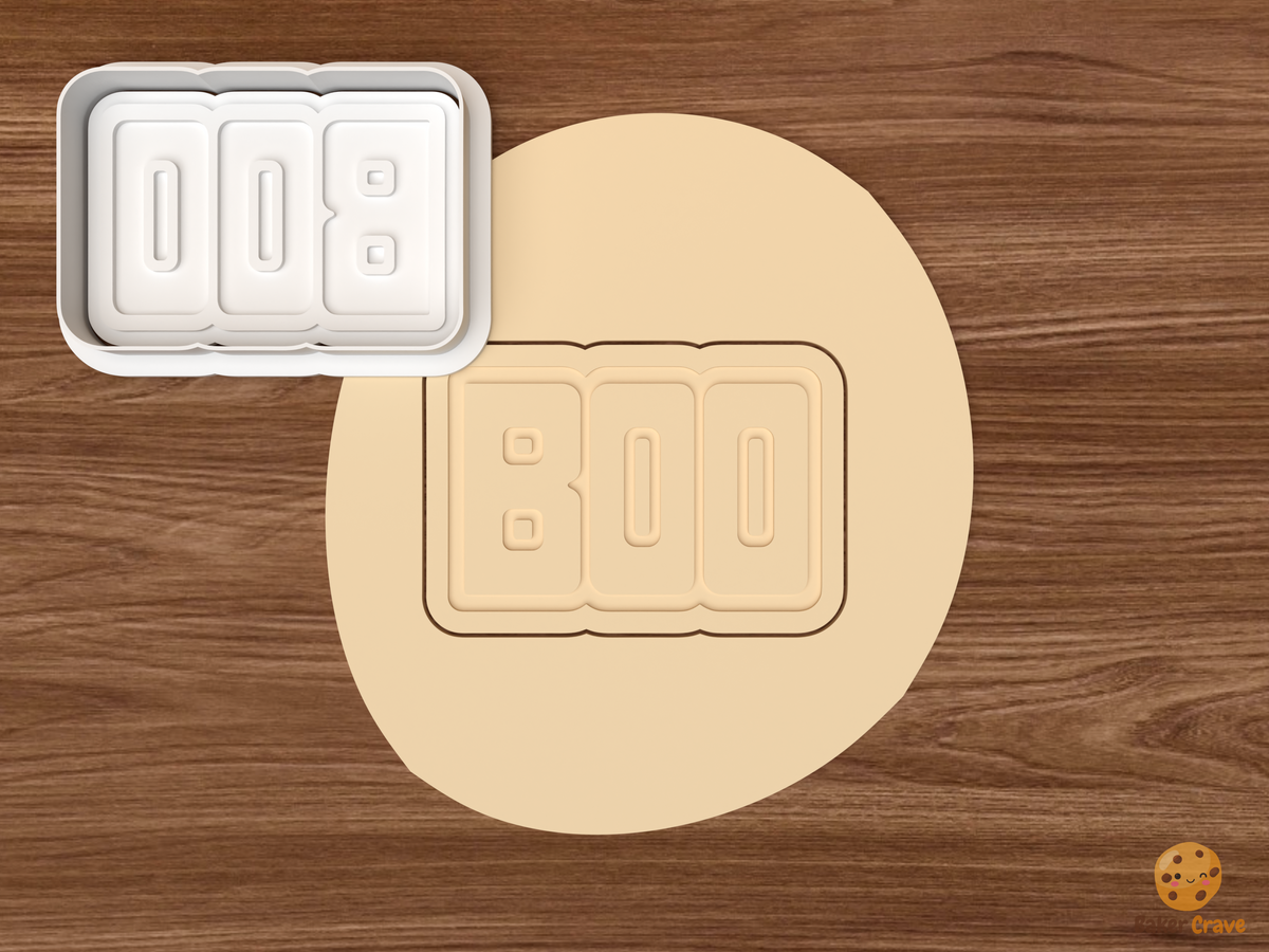 BOO Lettering Cookie Cutter Set STL File
