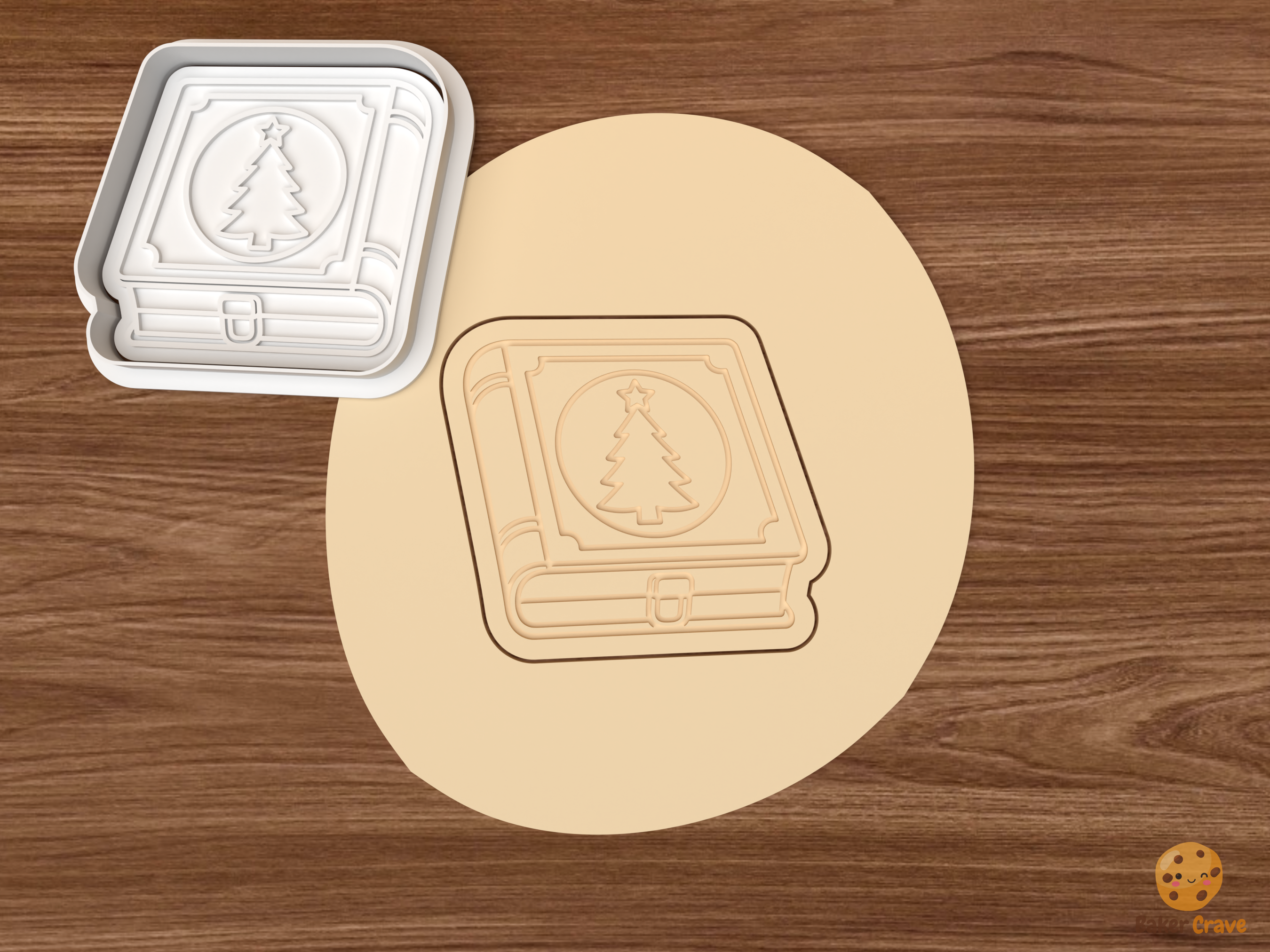 Christmas Eve Box Cookie Cutter Set STL File - dough book style christmas eve box